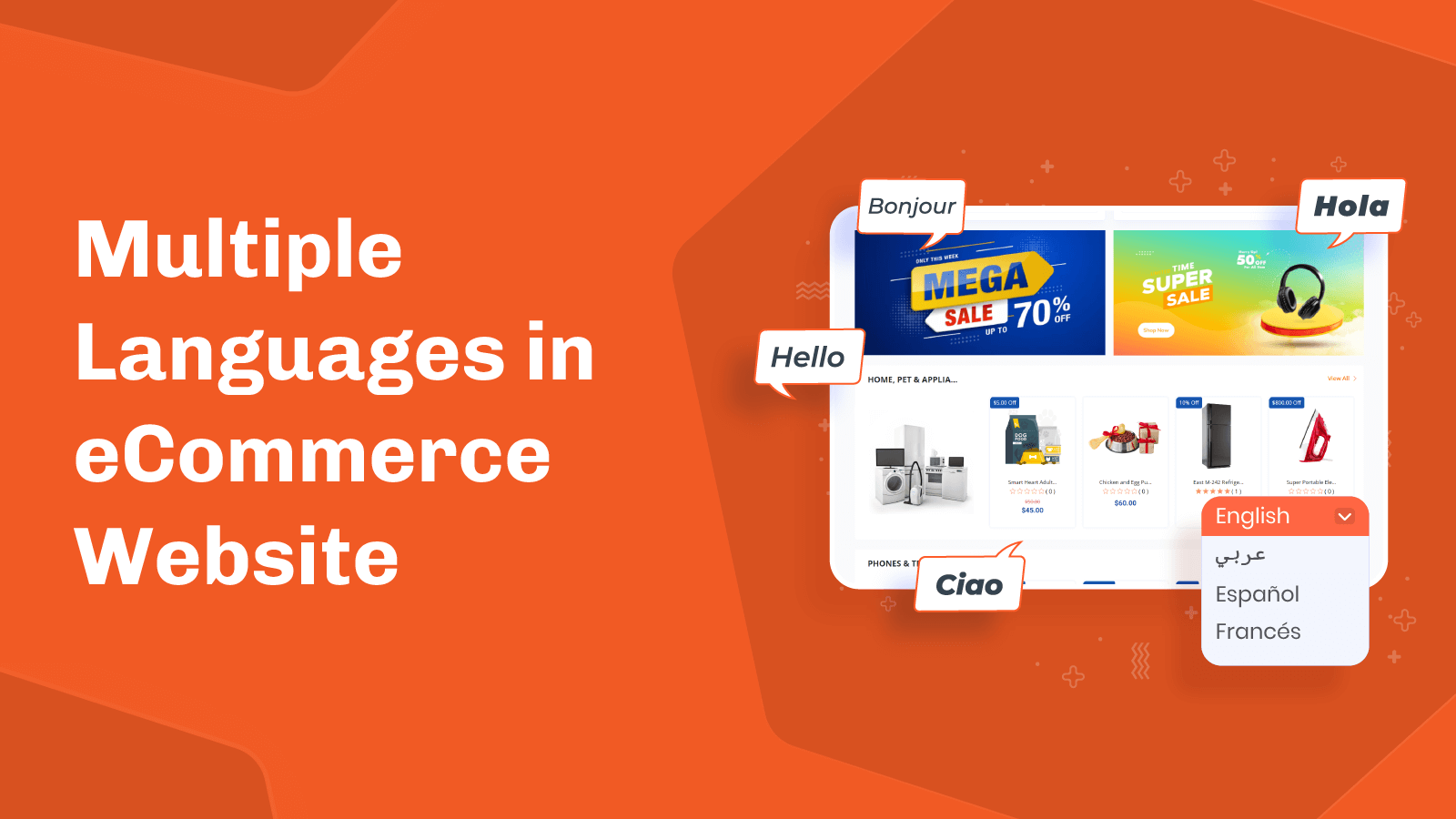 multiple languages in eCommerce website