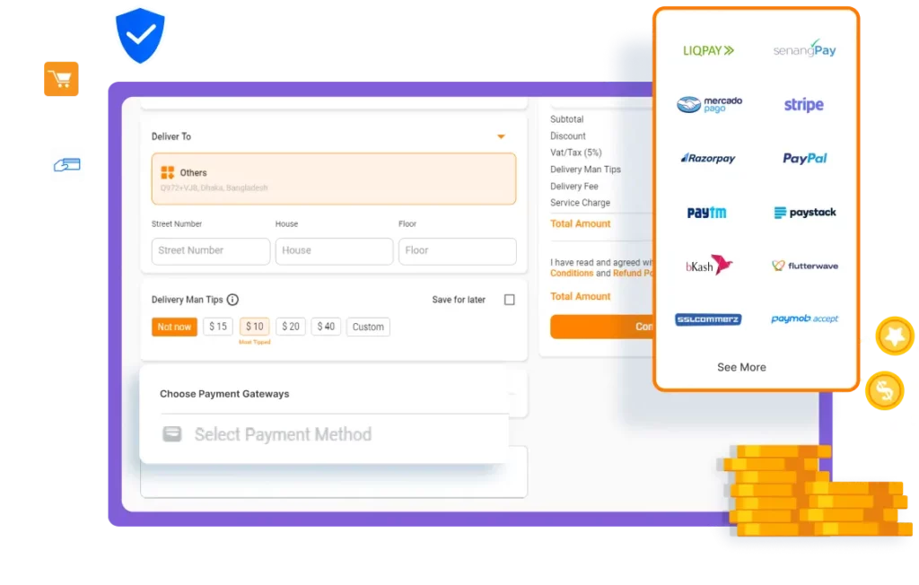Payment and SMS gateway addon