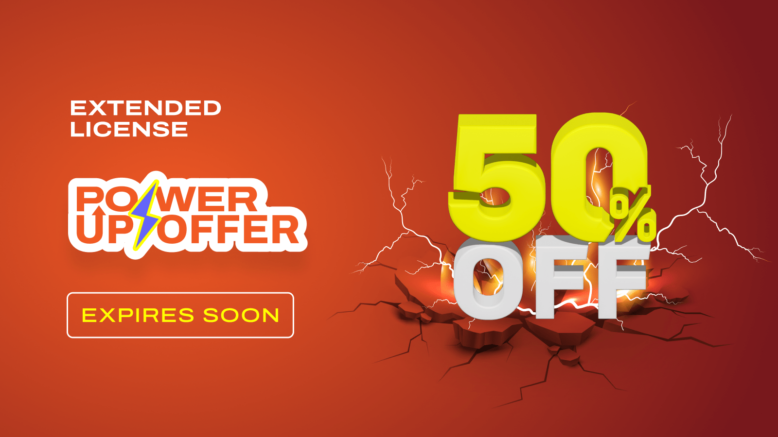 Extended License 50% OFF in CodeCanyon