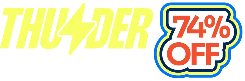 Thunder Deal 74% Off